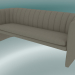 Modelo 3d Preguiçoso triplo do sofá (SC26, H 75cm, 185x65cm, veludo 13 marfim) - preview
