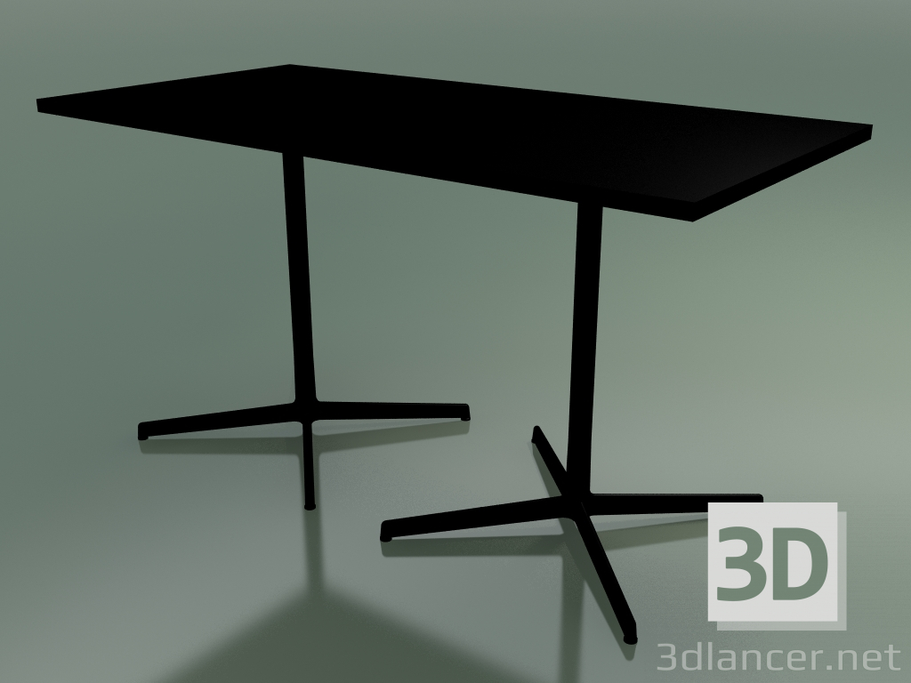 modello 3D Tavolo rettangolare con doppia base 5524, 5504 (H 74 - 69x139 cm, Nero, V39) - anteprima