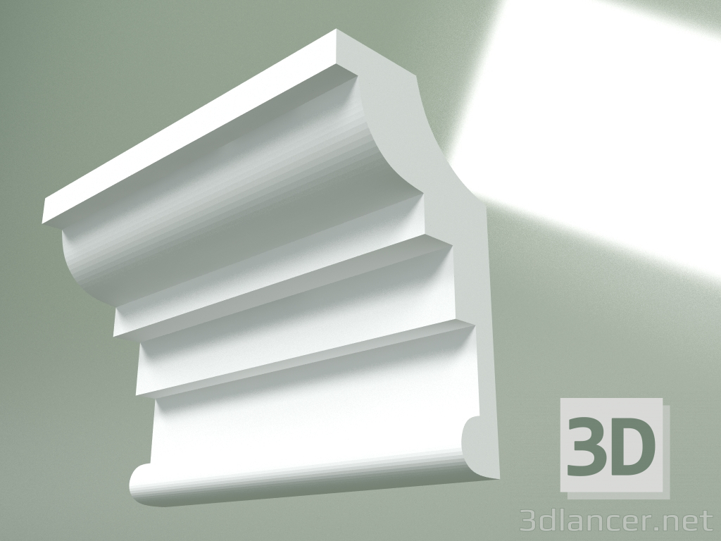 3D modeli Alçı korniş (tavan kaidesi) KT347 - önizleme