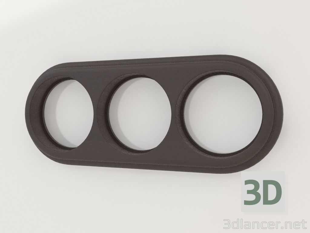 modèle 3D Cadre pour 3 poteaux Legend (wengé) - preview