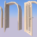 3d model arco y puertas - vista previa