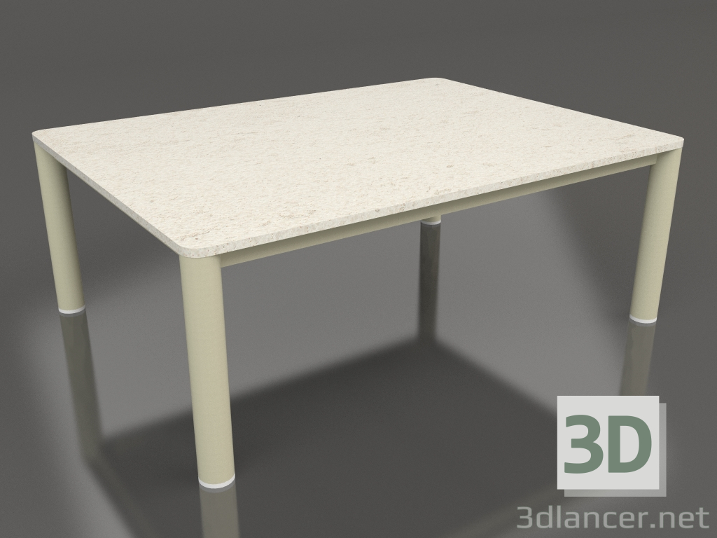 modello 3D Tavolino 70×94 (Oro, DEKTON Danae) - anteprima