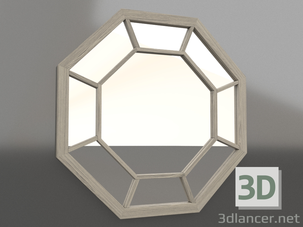 3d model Espejo (roble aclarado) - vista previa 3d model Espejo (roble aclarado) - vista previa