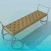 3d model Beautiful soft bench - preview