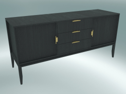 Chest of drawers with 2 facades and 3 drawers (Dark Oak)