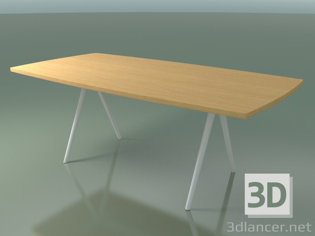3D modeli Sabun şeklindeki masa 5433 (H 74 - 100x200 cm, bacaklar 180 °, kaplama L22 doğal meşe, V12) - önizleme
