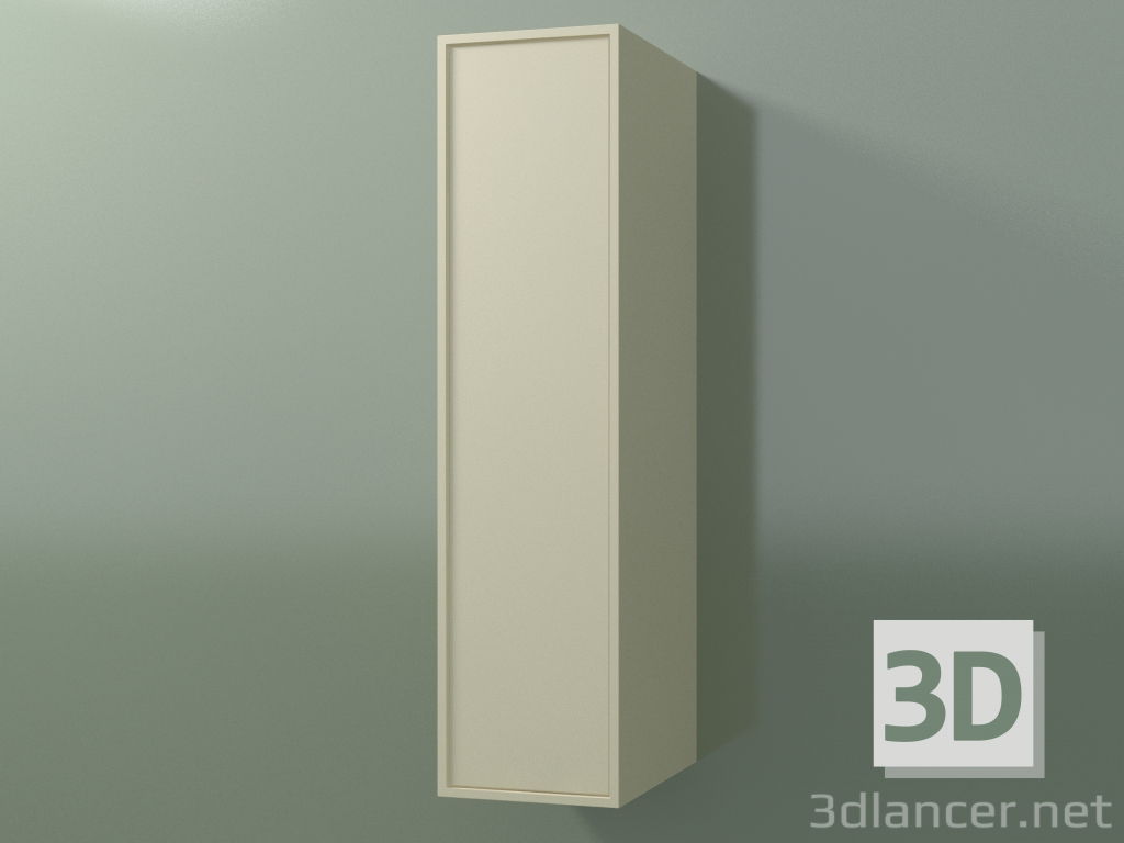 3D Modell Wandschrank mit 1 Tür (8BUACDD01, 8BUACDS01, Knochen C39, L 24, P 36, H 96 cm) - Vorschau