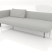 3d model End sofa module 225 left (option 2) - preview
