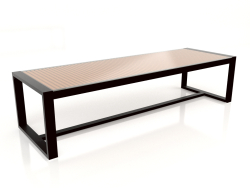 Dining table with glass top 307 (Black)