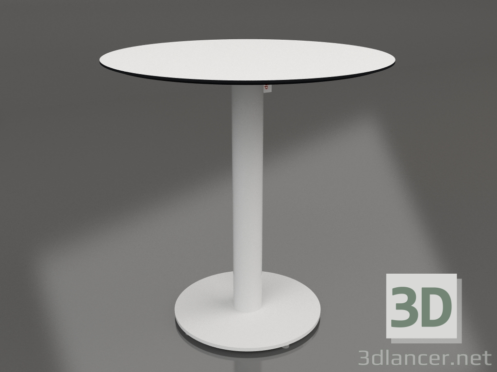 modello 3D Tavolo da pranzo su gamba colonna Ø70 (Grigio) - anteprima