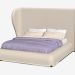 3D Modell Marilu Art Deco Bett mit Lederbesatz - Vorschau