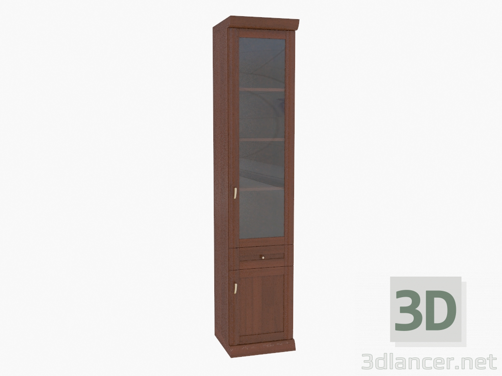 3d model The bookcase is narrow (261-25) - preview
