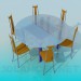 3d model Dining set - preview