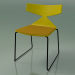 3D Modell Stapelbarer Stuhl 3711 (auf einem Schlitten mit Kissen, Gelb, V39) - Vorschau
