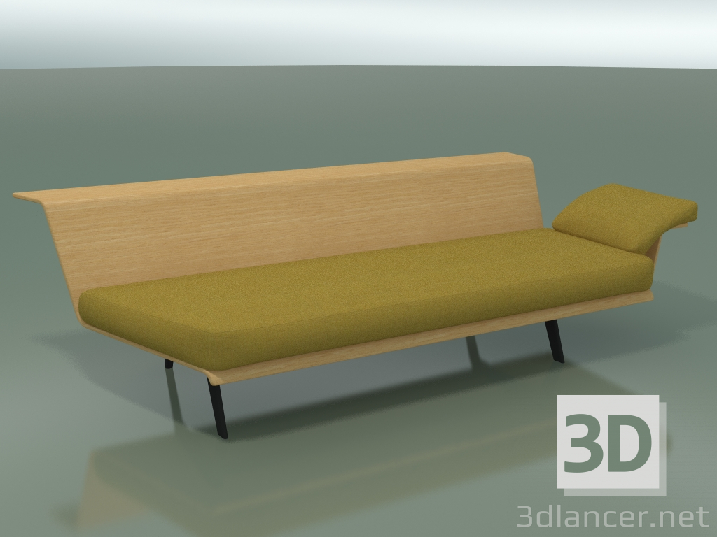 3D modeli Corner Lounge Modülü 4424 (135 ° Sağ, Doğal meşe) - önizleme