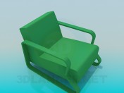 Chair with solid armrests