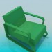 modèle 3D Chaise avec accoudoirs solides - preview