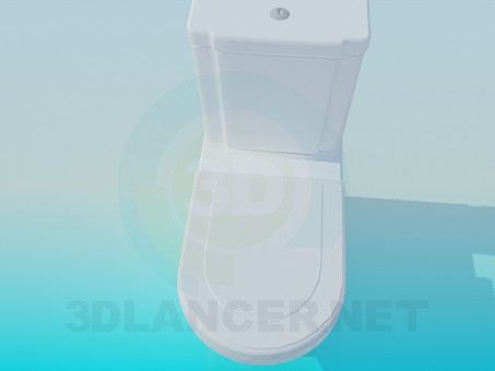3d model Toilet with awkward cistern - preview 3d model Toilet with awkward cistern - preview