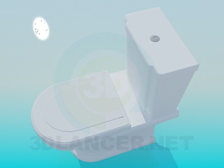 3d model Toilet with awkward cistern - preview 3d model Toilet with awkward cistern - preview