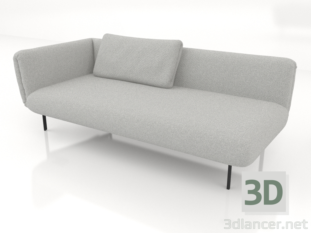 3D Modell Sofamodulende 190 links (Option 2) - Vorschau