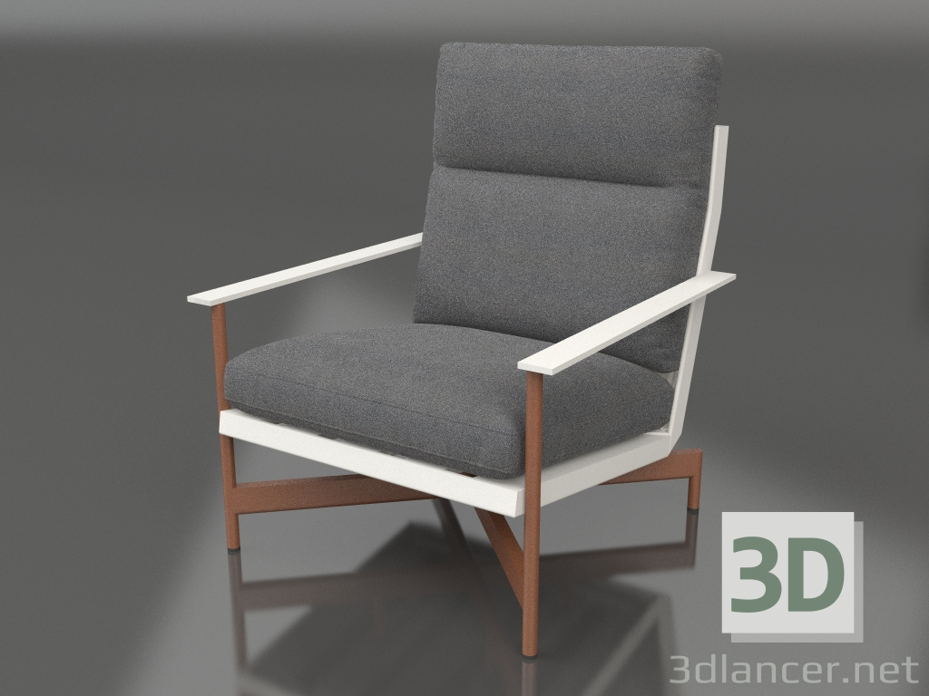 3d model Club chair (Agate gray) - preview