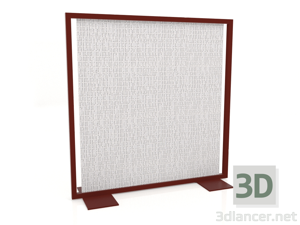 3D Modell Bildschirmtrennwand 150x150 (Weinrot) - Vorschau