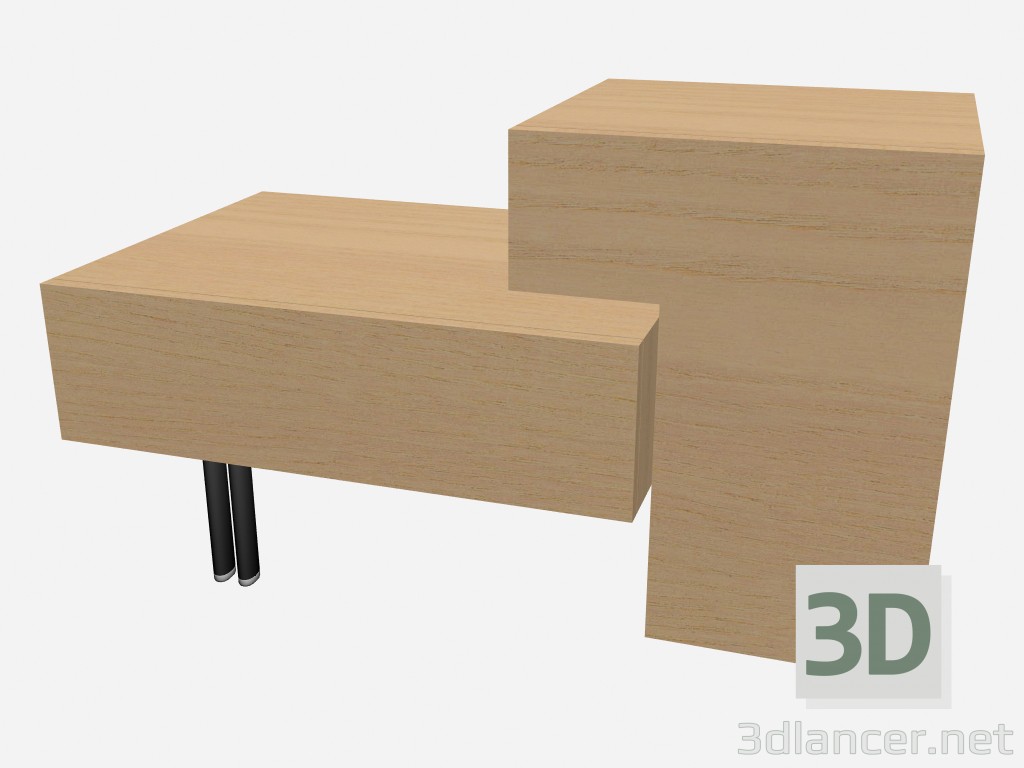 Modelo 3d Emoção, 1 mesa de cabeceira - preview