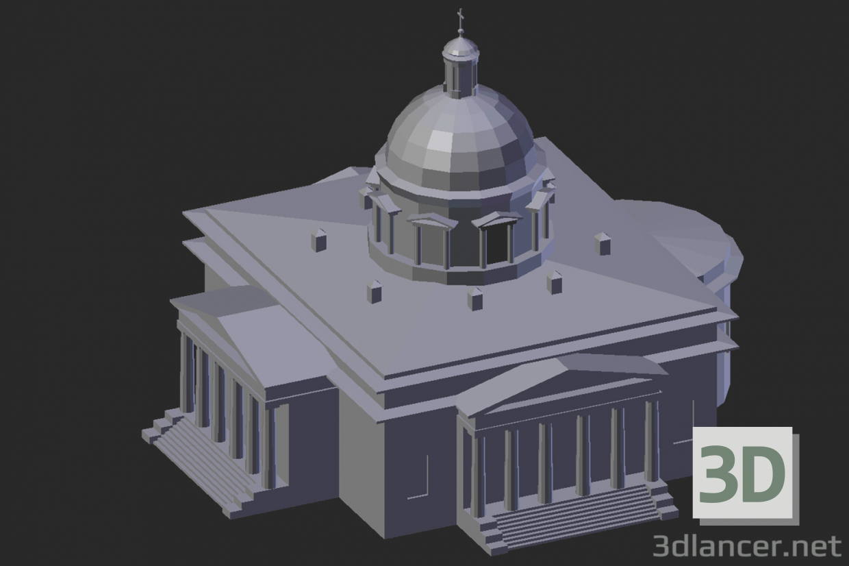 3d model Moscow. Danilov Monastery. Trinity Cathedral - preview