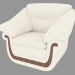 3d model Armchair leather with a decorative facade - preview
