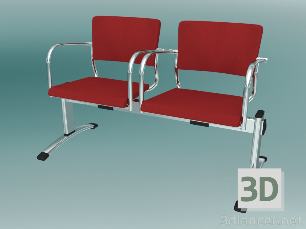 3d model Double bench (570L2) - preview