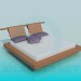 3 डी मॉडल डबल बेड - पूर्वावलोकन