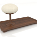 modello 3D Lampada da tavolo Alberi di Toscana (Pino marittimo rettangolare) - anteprima
