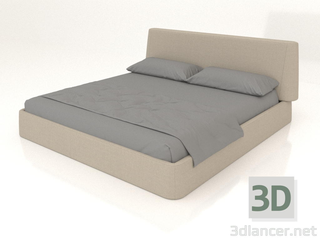 3d model Double bed Picea 2000 (beige) - preview