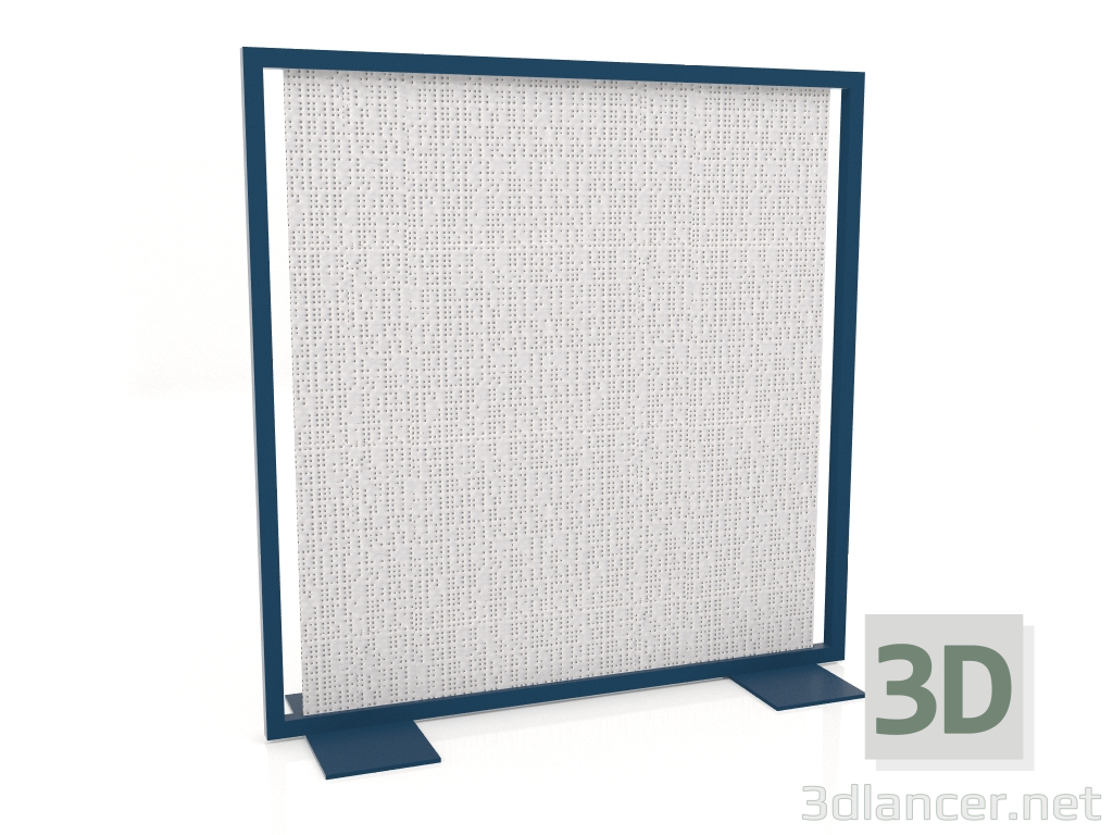 3D Modell Bildschirmtrennwand 150x150 (Graublau) - Vorschau