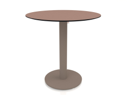 Mesa de jantar com perna de coluna Ø70 (Bronze)