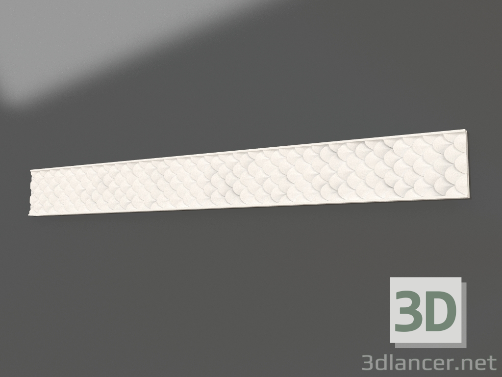 Modelo 3d Friso de gesso LL 007 (110x20x1000) - preview