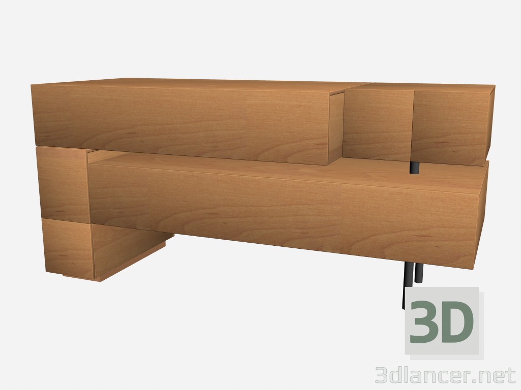 3d model 3 Emotion night table - preview