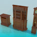 modèle 3D Ensemble de meubles antiques - preview