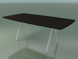 Table en forme de savon 5433 (H 74 - 100x200 cm, pieds 180 °, plaqué wengé L21, V12)