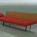 3d model Corner Lounge Module 4425 (135 ° Left, Teak effect) - preview