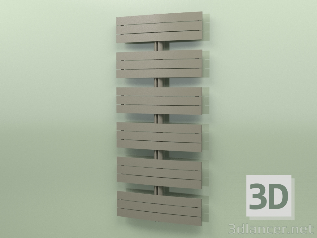 3d model Heated towel rail - Apolima (1730 x 800, RAL - 7013) - preview
