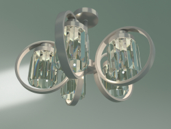 Ceiling chandelier 10095-5 (satin nickel - clear crystal Strotskis)