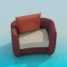 3d модель Крісло з подушкою – превью
