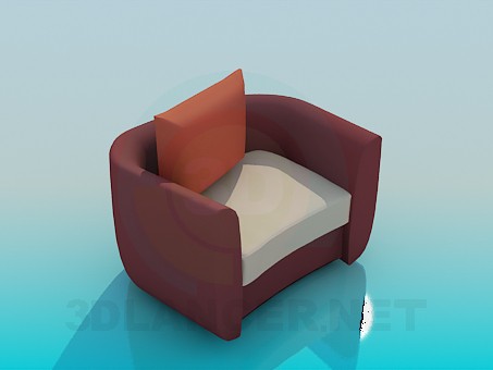 3d model Chair with cushion - preview 3d model Chair with cushion - preview