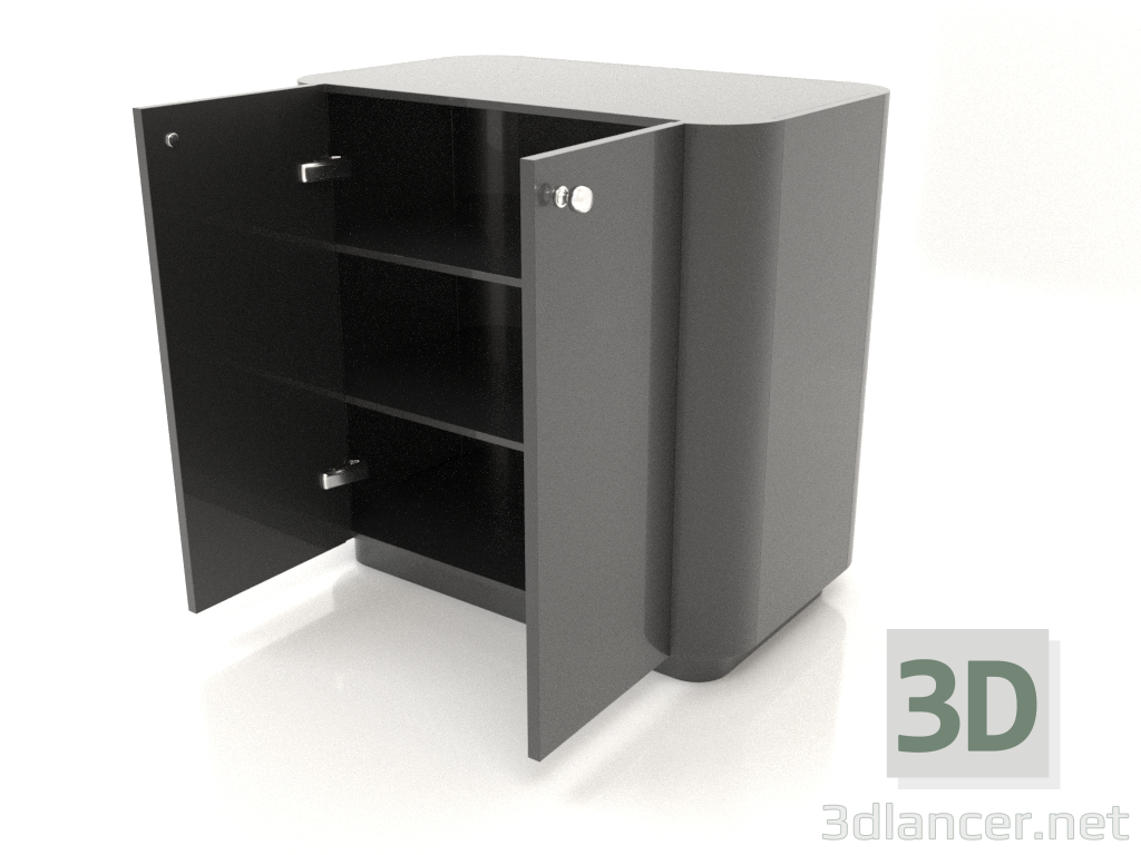 3D Modell Schrank TM 031 (offen) (660x400x650, schwarzer Kunststoff) - Vorschau