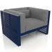 modello 3D Poltrona lounge (Blu notte) - anteprima