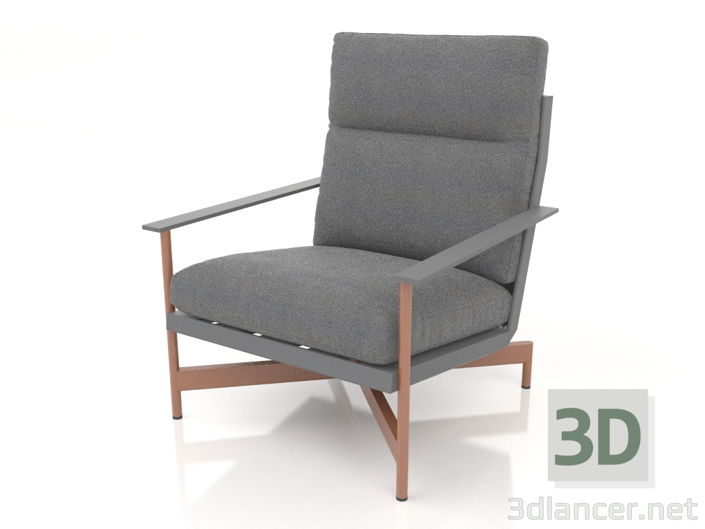 3D modeli Kulüp sandalyesi (Antrasit) - önizleme