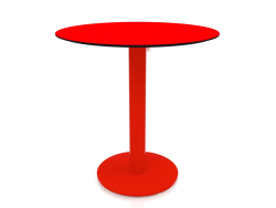 Table à manger sur pied colonne Ø70 (Rouge)