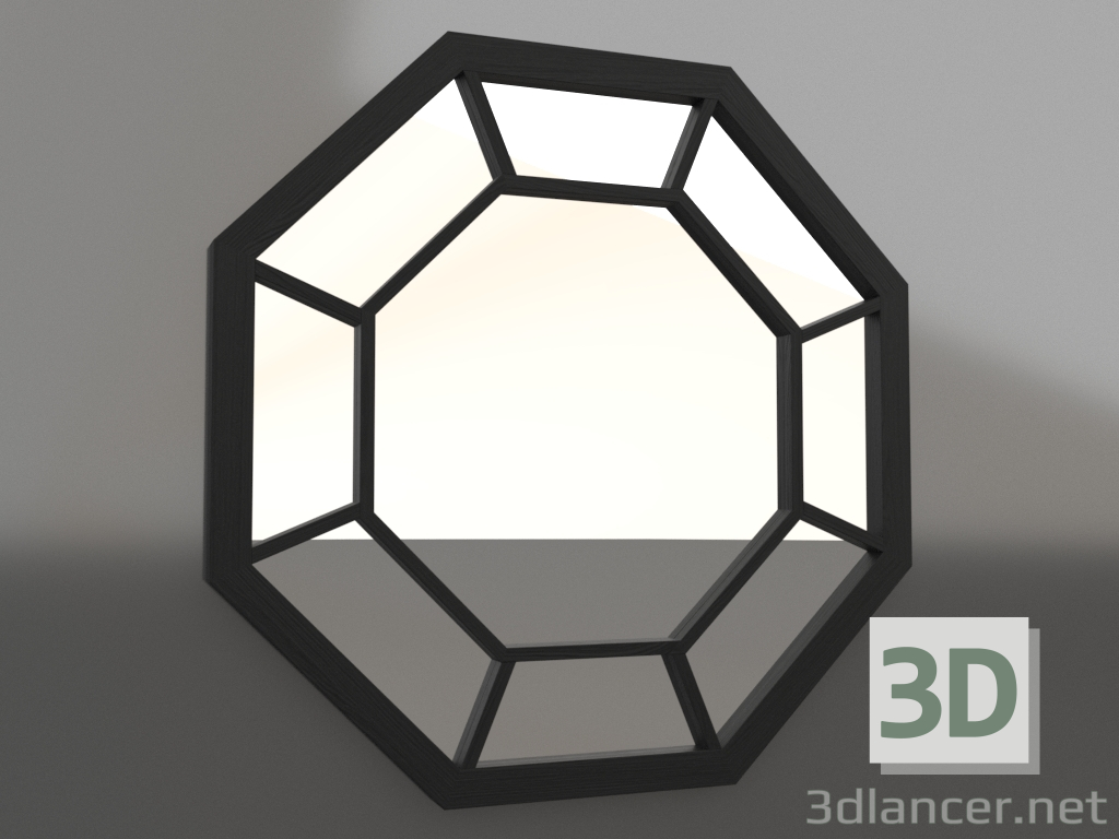 Modelo 3d Espelho (preto RAL 9005) - preview Modelo 3d Espelho (preto RAL 9005) - preview