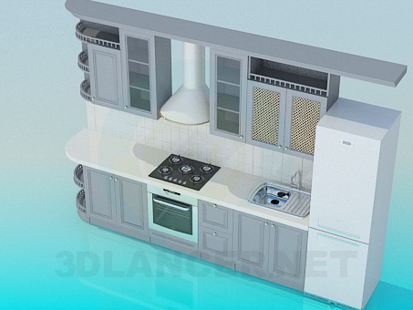 3d модель Кухонная мебель – превью 3d модель Кухонная мебель – превью